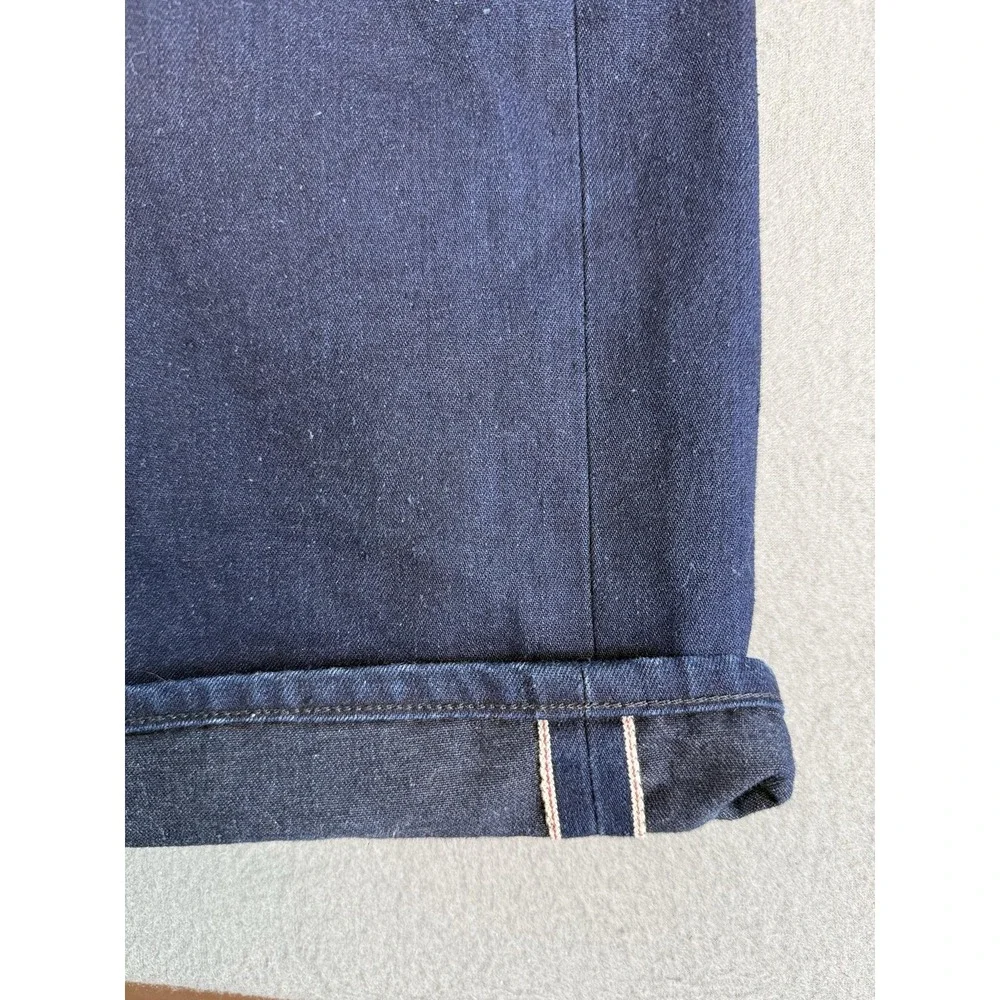Gustin Jeans Mens 35x31 Dark Wash Blue California Straight Selvedge Denim USA